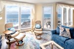 Whale Watch, All Oceanfront Living Room and Dining Room
